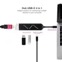 Nanocable Hub USB-C 3.0 4 en 1 con 2 puertos USB-A 3.0, USB-C PD y HDMI - Carcasa de Aluminio, Cable 0.15m